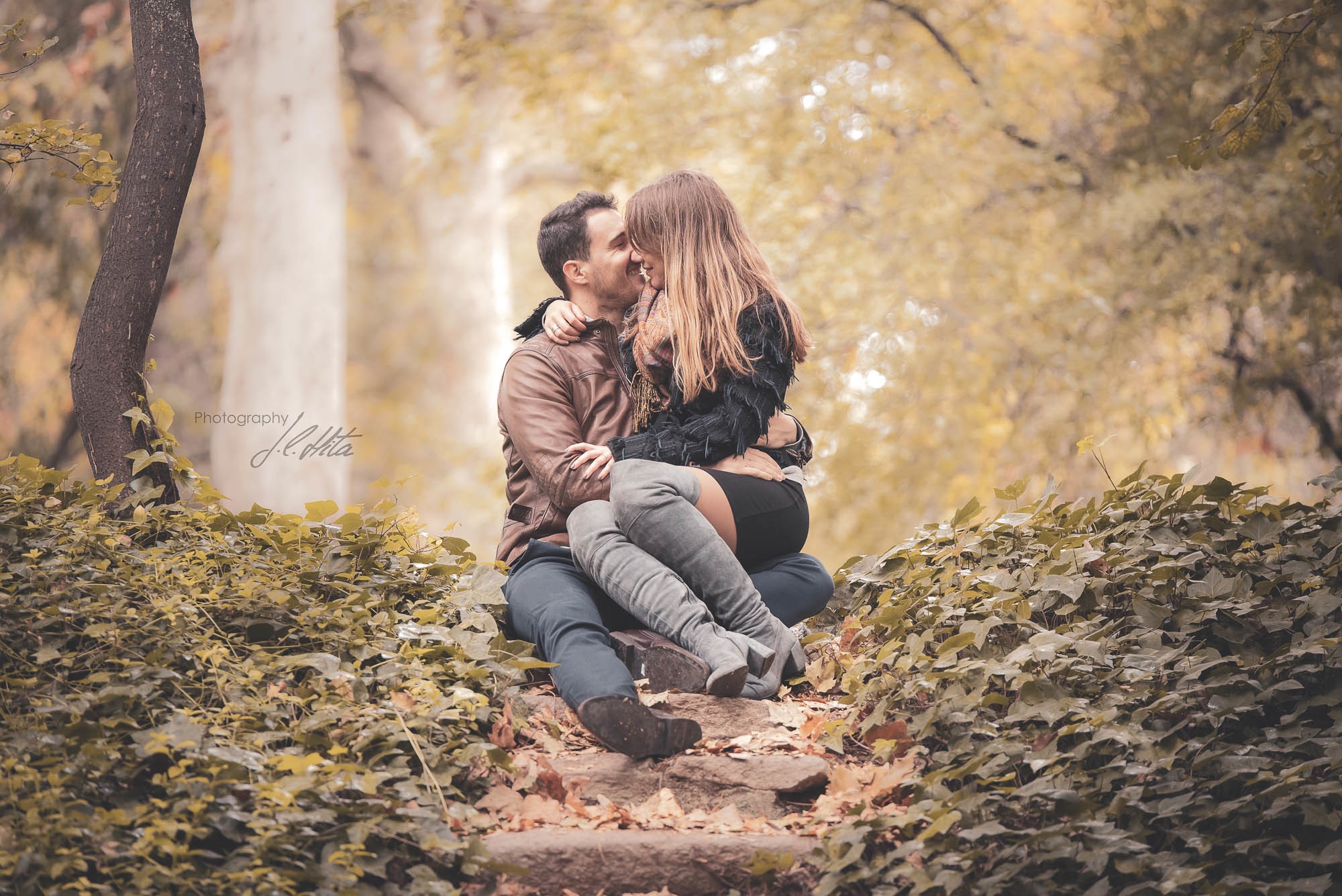 En la escalera del Parque