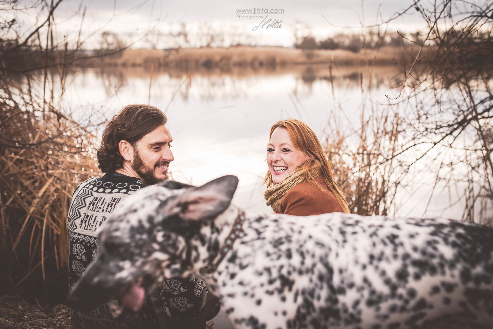 Sesión de pareja con perro