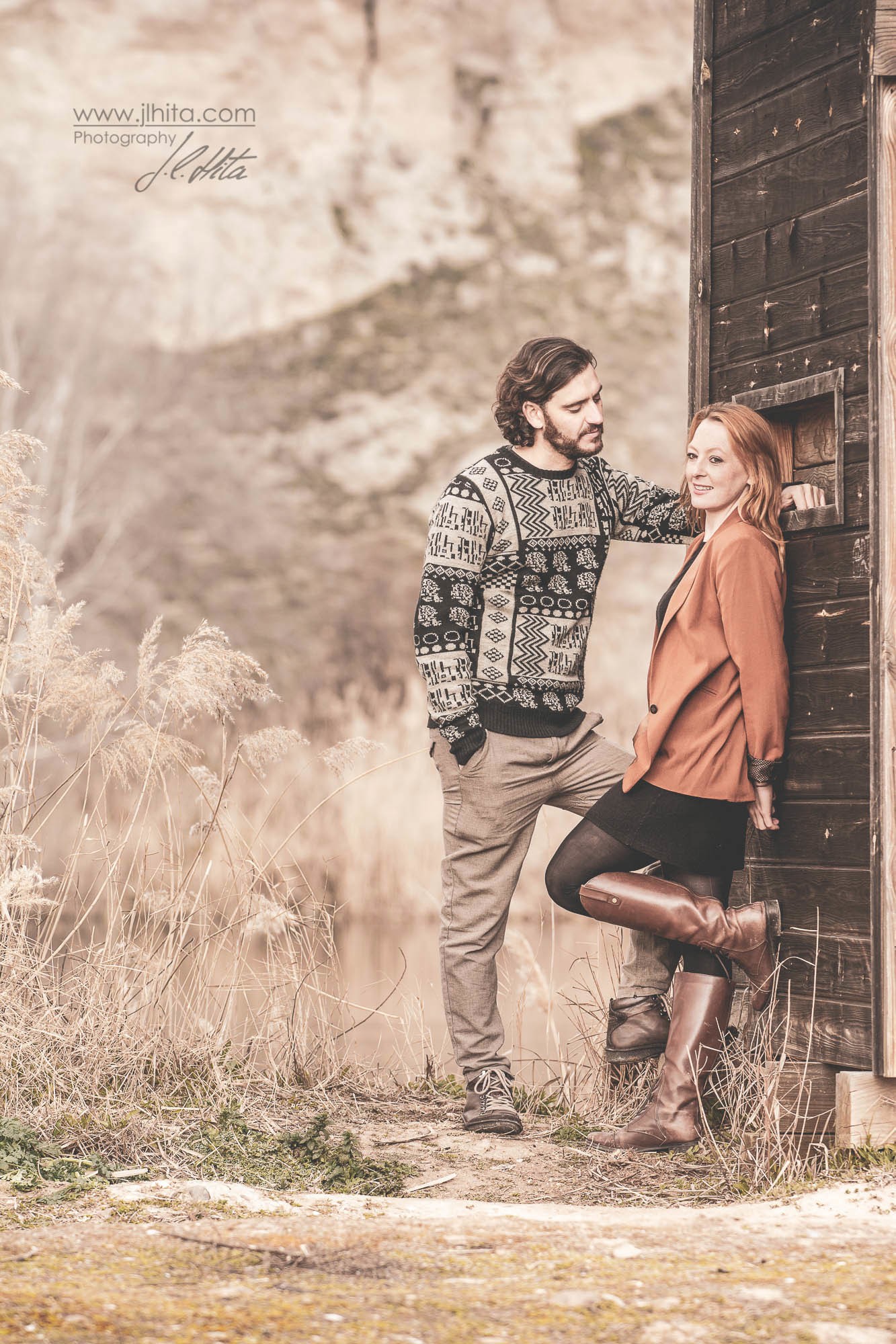 Descansando en la cabaña