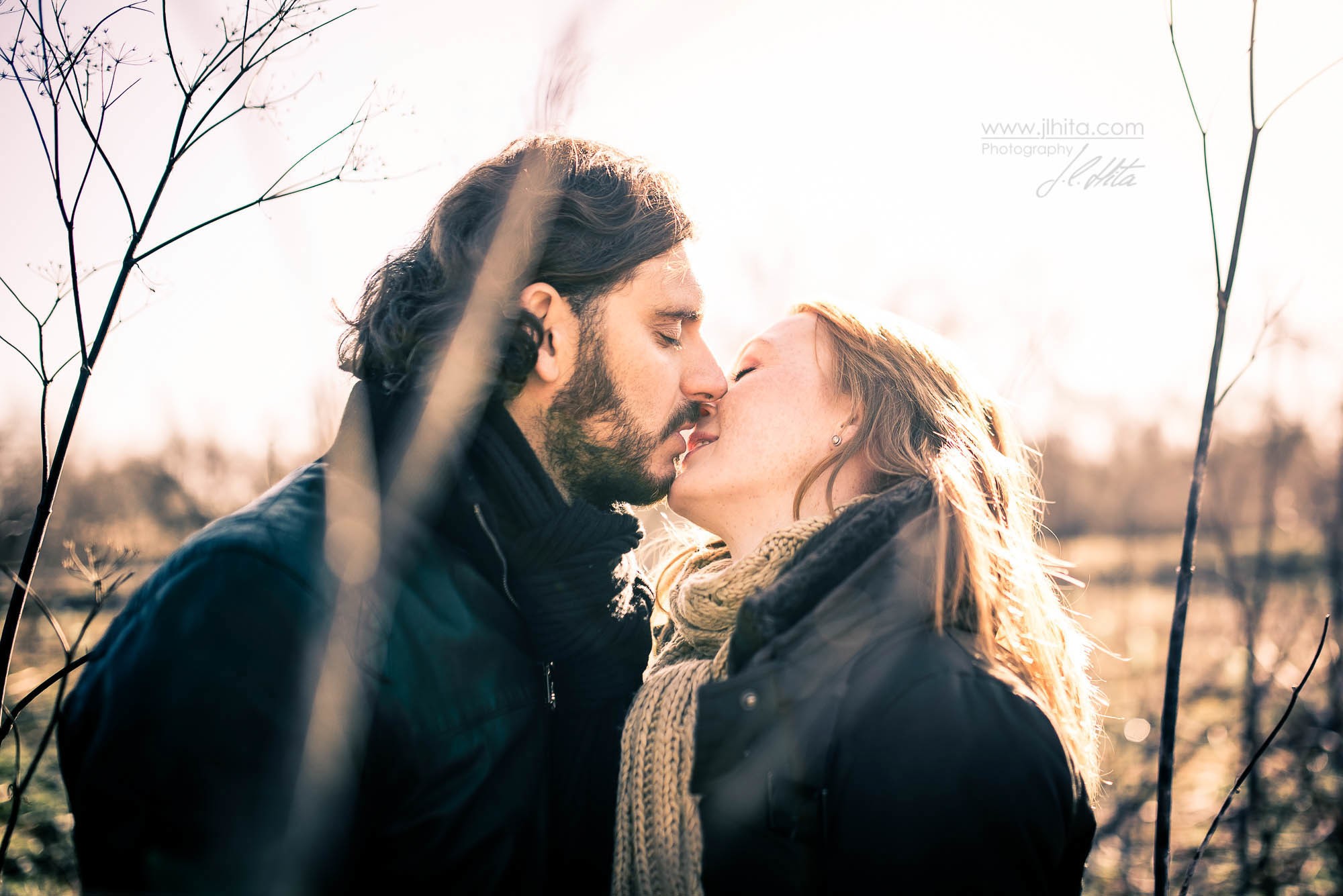 Primer plano de sesión de pareja