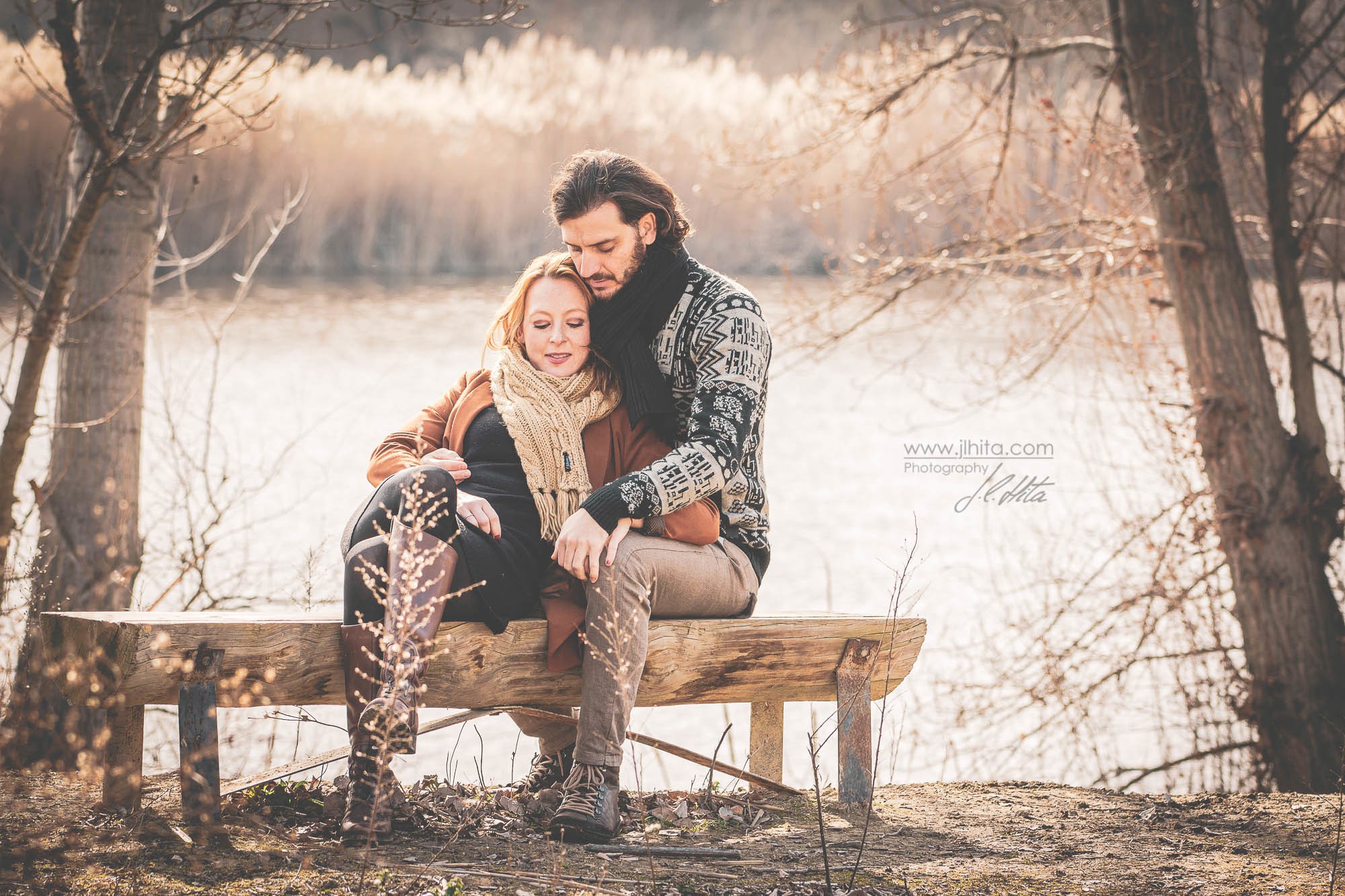 Jenny y Roberto en la laguna del Campillo