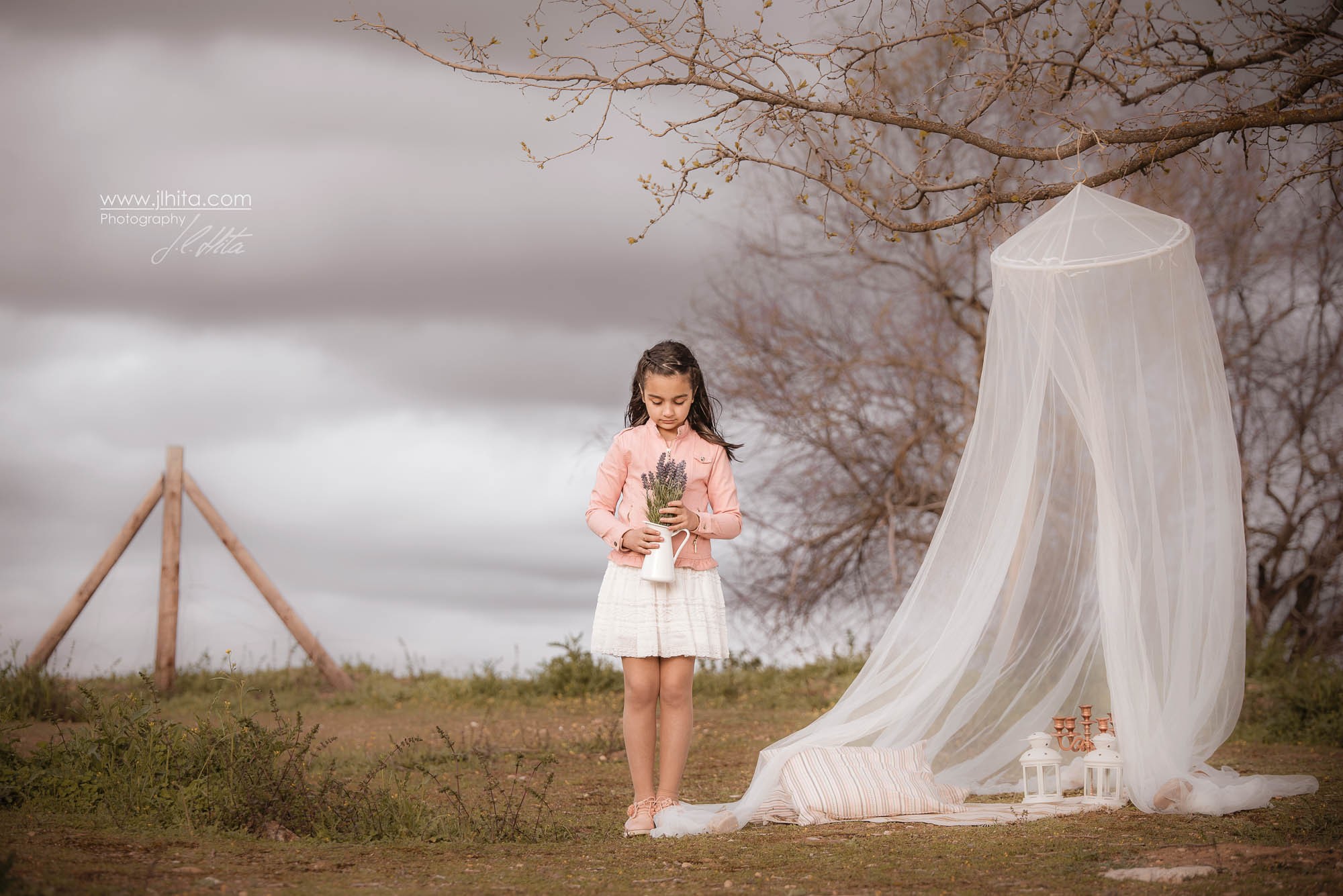 Sesión comunión escena florero