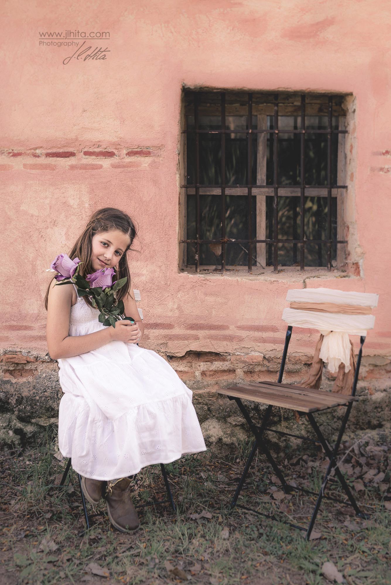 Niña flores Silla