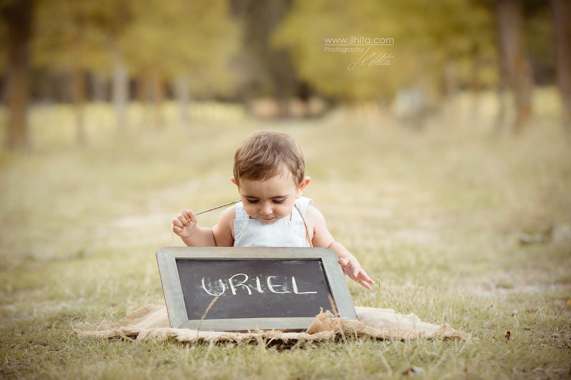 Pizarra con su nombre