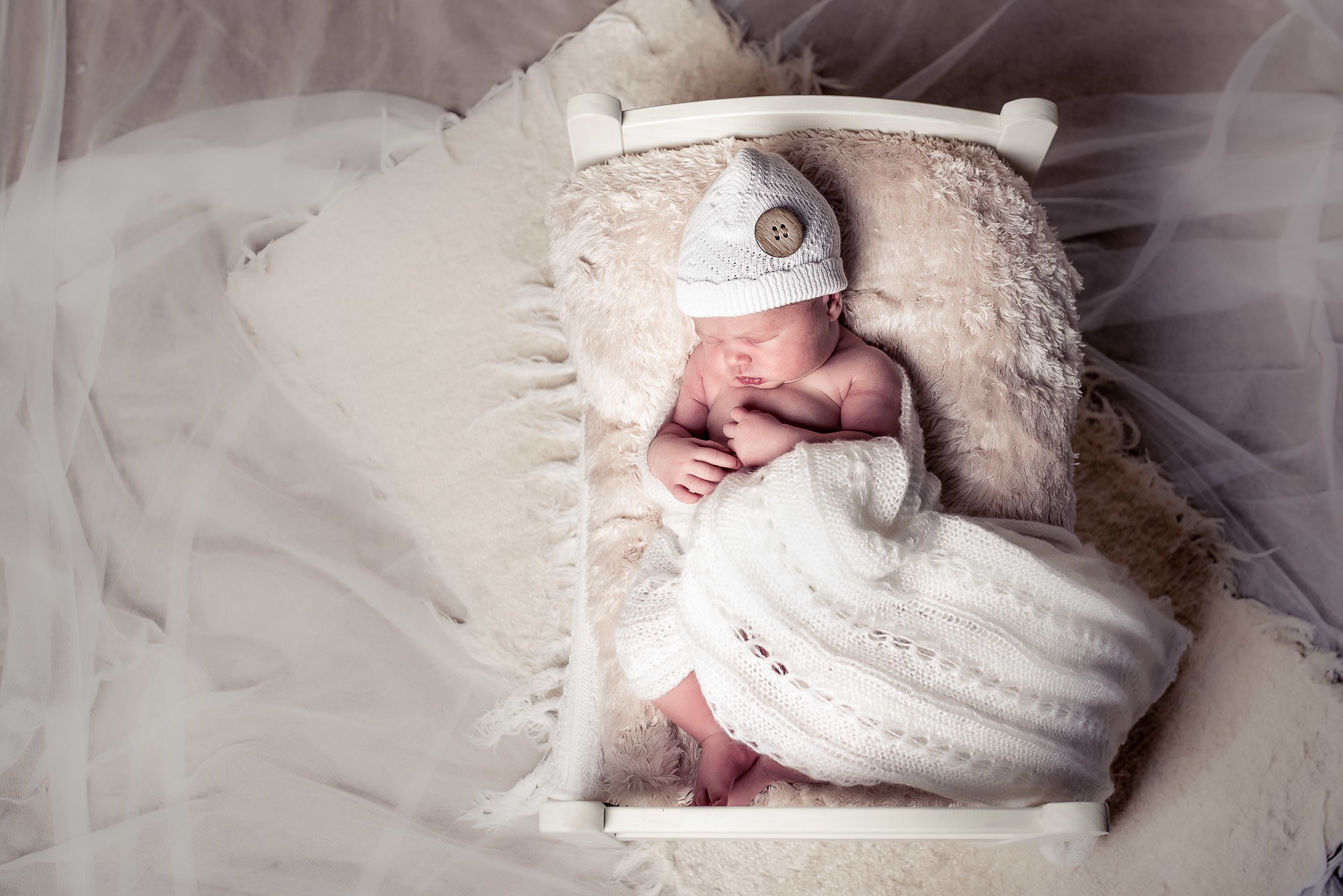 Dafne cama recién nacida